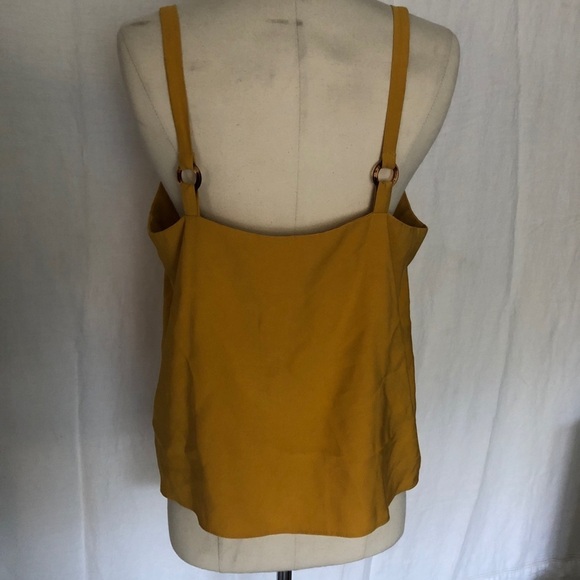 NWT Topshop mustard tank with tortoiseshell links size 10 - Picture 3 of 8